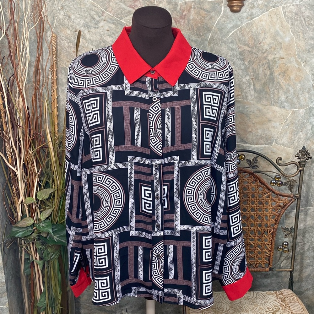 Women’s shirt top blouse tunic impulsive 1x